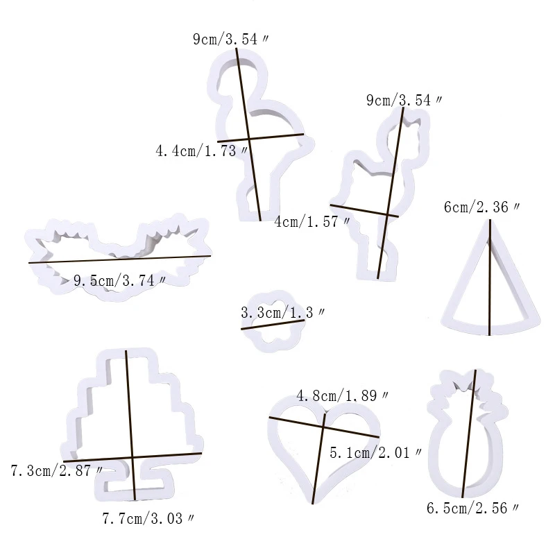 8 шт./компл. Пластик "сделай сам" Фламинго Форма печенья печенье прессформы торта Fondant(сахарная) пресс-форм марки резак инструменты для украшения торта
