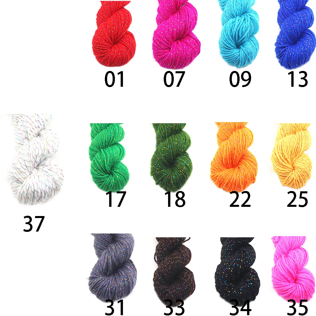 

New Muiltcolor Creative Natural Soft Acrylic Yarn Thick Yarn for Knitting Baby Wools Crochet Yarn Weave Thread With Gold Line