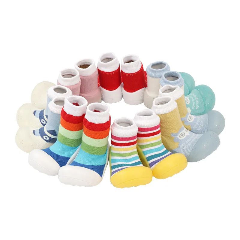 

Baby Socks With Rubber Soles Girl Boy Shoes Soft Comfortable Bebe First Walkers Brand Anti-slip Toddler Outdoor Shoes