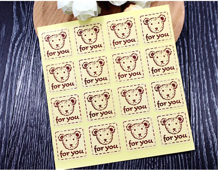 

For you Scrapbooking Kraft Hand made Paper Labels Envelopes Packaging Seals Sticker DIY For Cake Box Wrapping Baking Decor