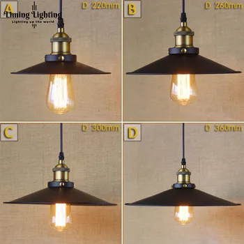 

American country RH LOFT simple art industrial Restaurant Bar living room decorative chandelier Pendant Lamp Light Lighting E27
