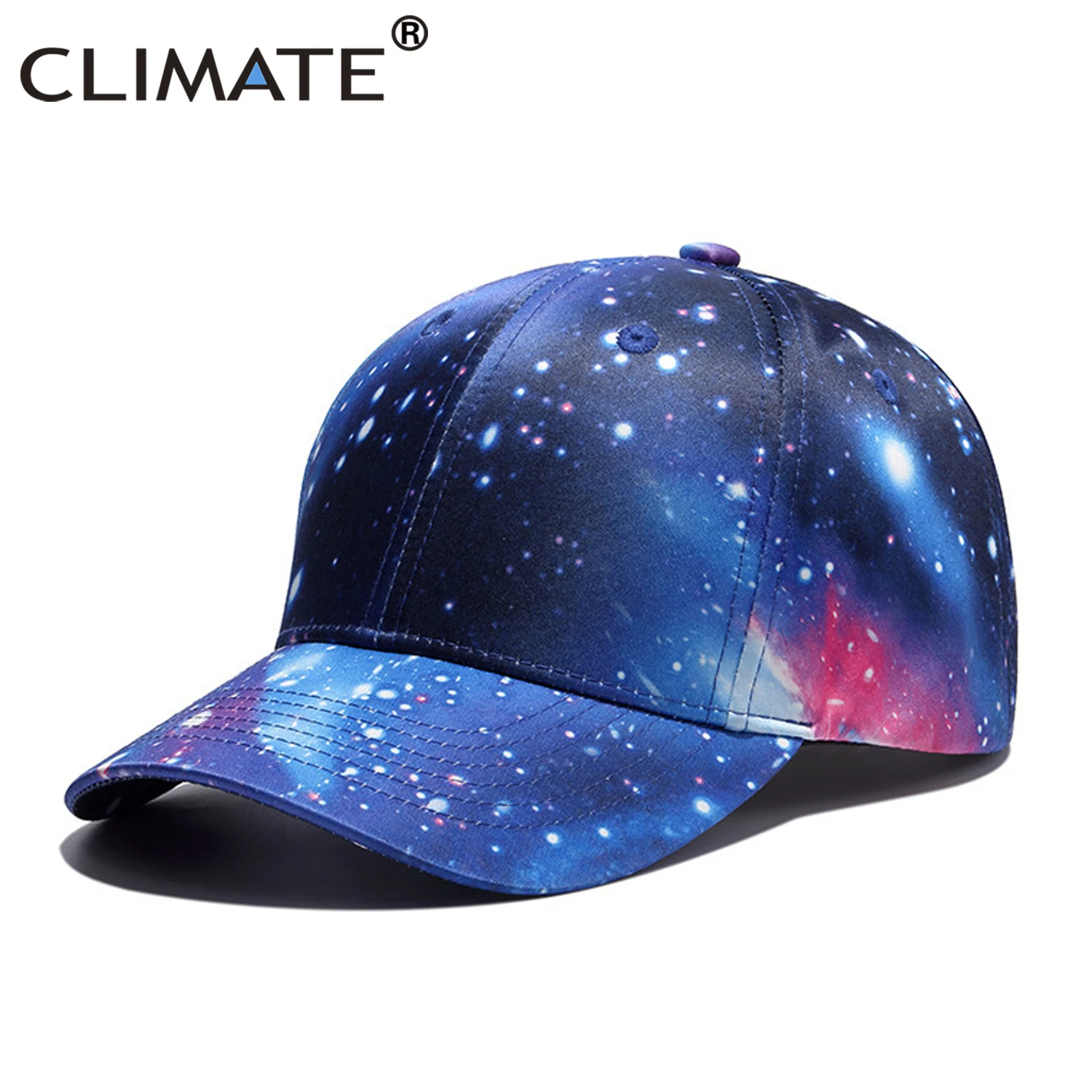 

CLIMATE 3D Printing Baseball Cap Hip Hop Street Style Cap Hat Rapper Outer Space Galaxy Caps Street Dancer Dance Caps Hat Men