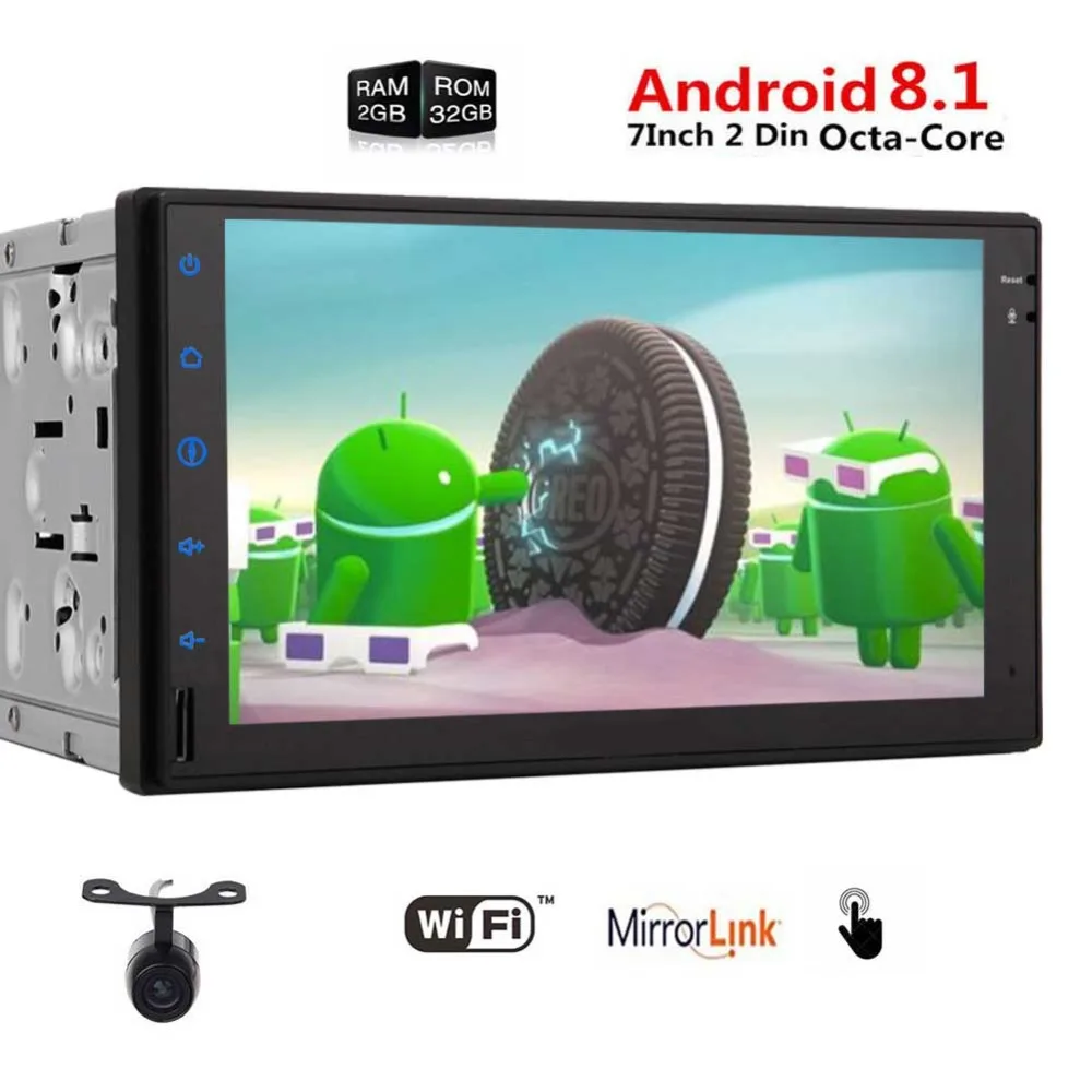 

FM/AM Radio Receiver support USB/SD/Bluetooth/WiFi/1080P/Mirrorlink EinCar Android 8.1 OS Octa Core 7 inch Car Audio for 2 din