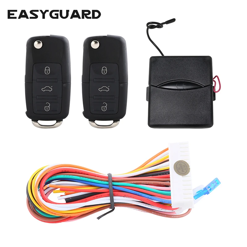 

EASYGUARD keyless entry kit for car remote lock unlock negative power window output remote trunk release central door locking