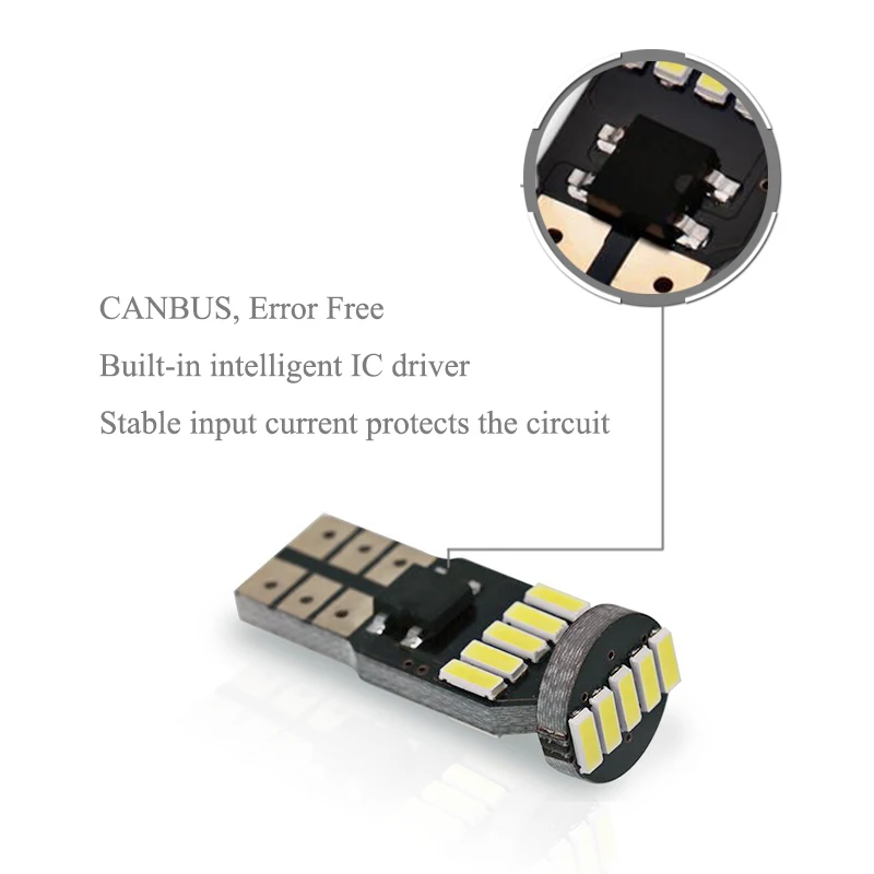 1x T10 W5W светодиодный просвет светильник лампа габаритного огня Canbus Error Free для