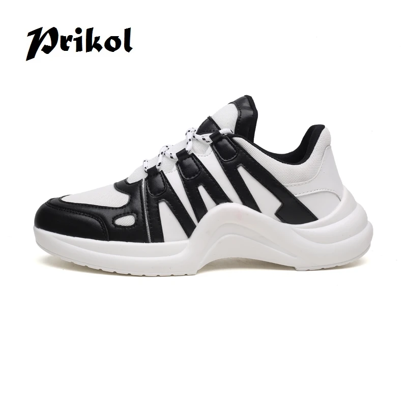Prikol бренд Swag классические мужские спортивные туфли Лето Осень дышащие мужские теннисные туфли мужская обувь Zapato Calcado - Цвет: Черный