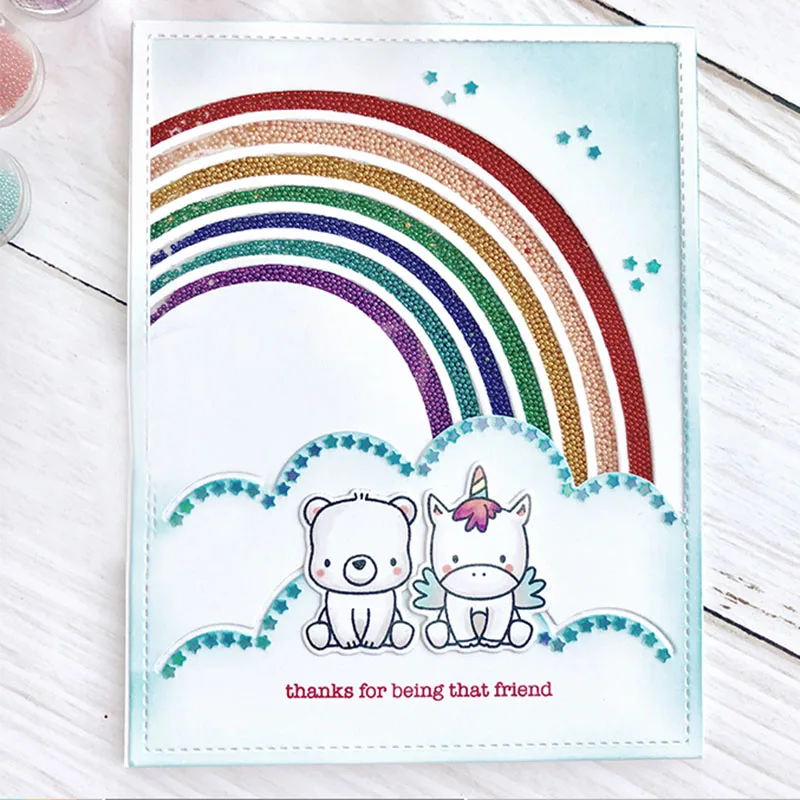 

New Rainbow Bridge Clouds Metal Cutting Dies for DIY Scrapbooking Embossing Albums Paper Cards Making Crafts Supplies MaMa 2019