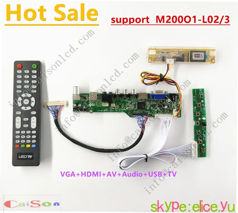 HDMI/AV/VGA/Аудио/USB платы контроллера lcd подходят для M200O1-L02/3 | Электроника