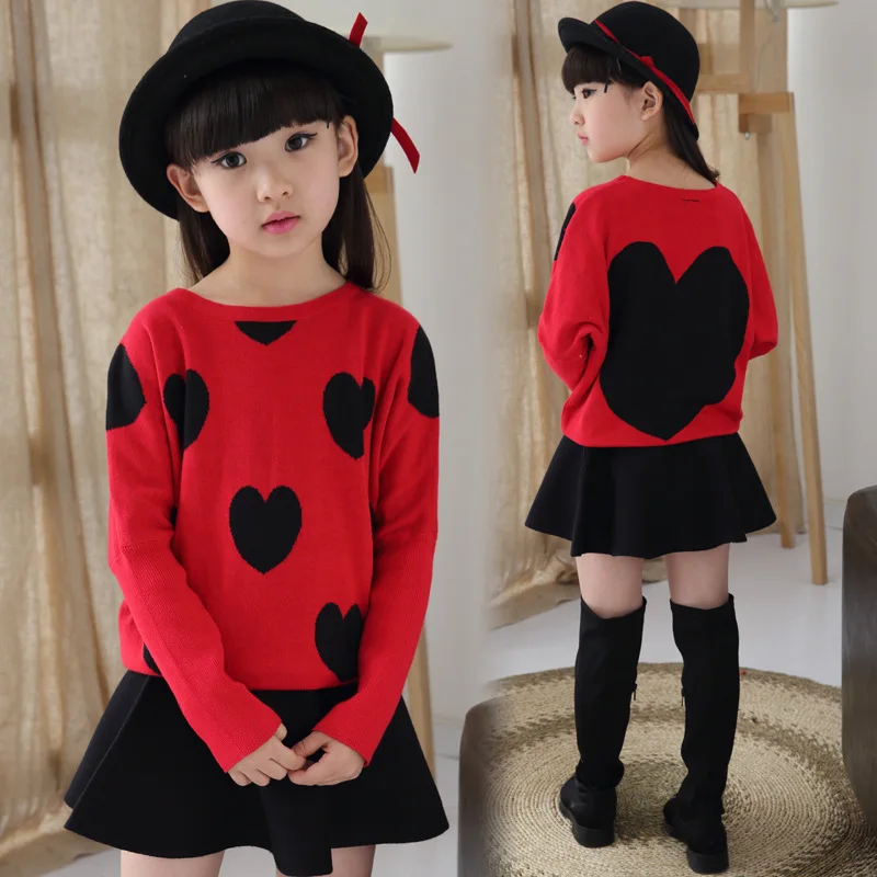 

Spring New Product Girl Knitting Unlined Upper Garment Sweet Cuff Head Unlined Upper Garment Sweaters Kids Clothing