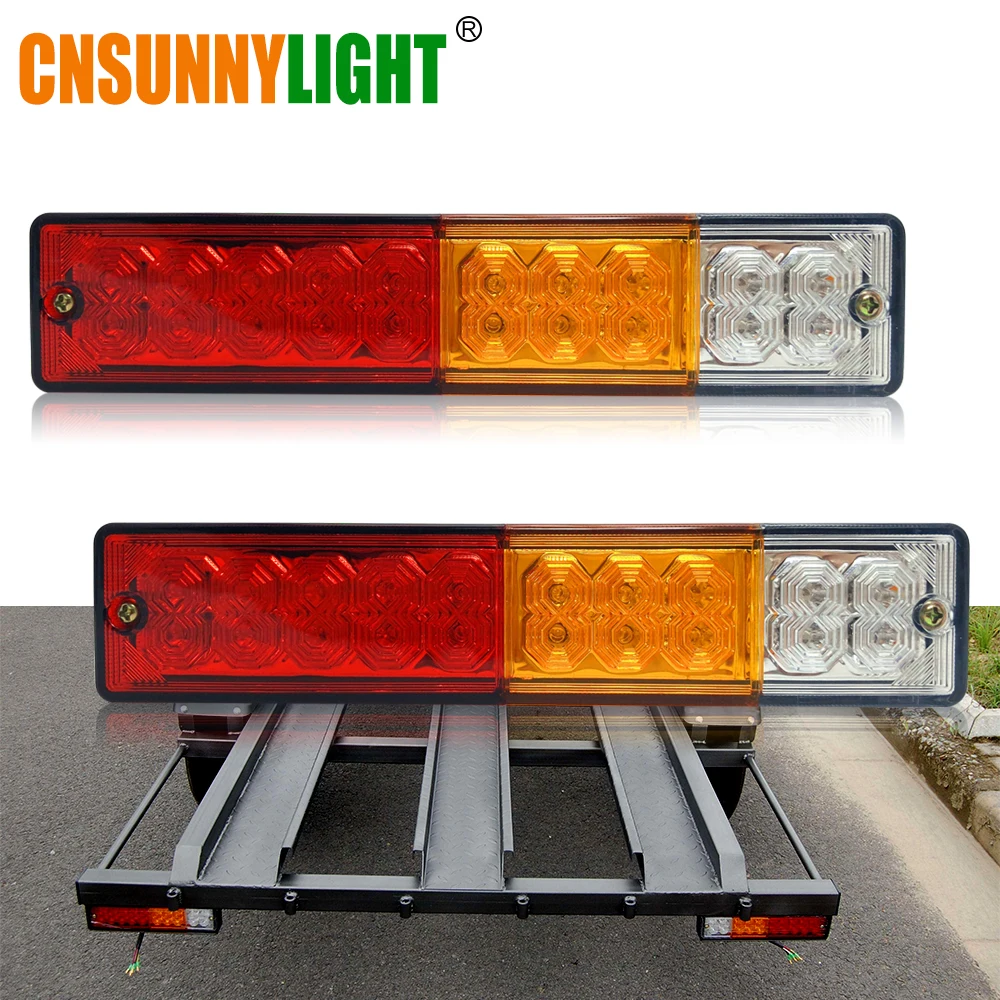 CNSUNNYLIGHT Waterproof 20leds ATV Trailer Truck LED Tail Light Lamp Yacht Car Taillight Reversing Running Brake Turn Lights 12V (7)