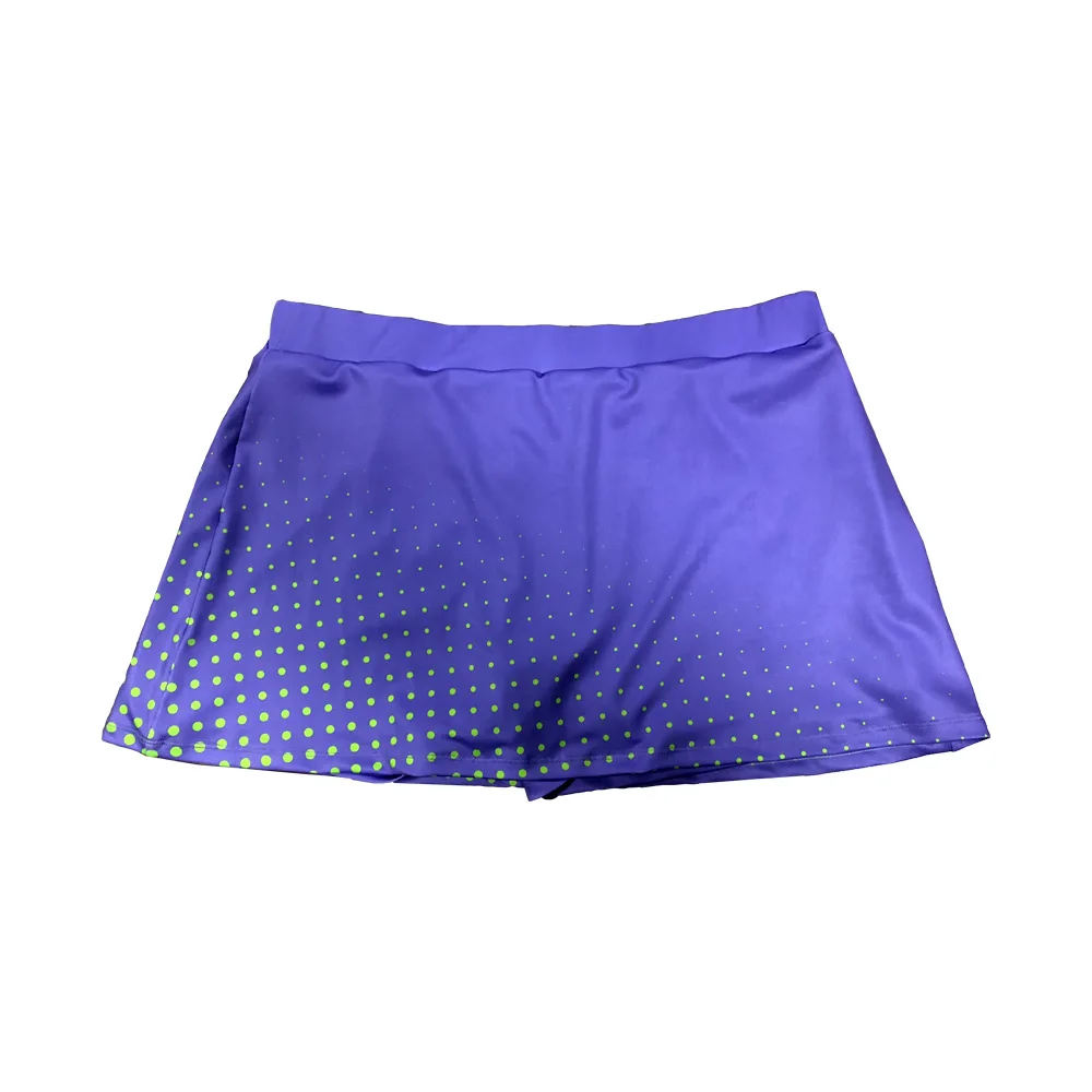 

Customizable pattern color fluorescent wave point gradient tennis skirt shorts sports fitness running, prevent exposure