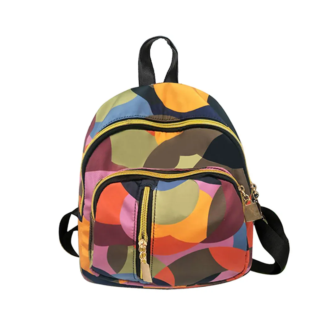 Женский рюкзак для путешествий, разноцветный, ткань Оксфорд, Студенческая сумка, школьный рюкзак, Mochilas Mujer, Mochila Feminina, рюкзак# P - Цвет: F