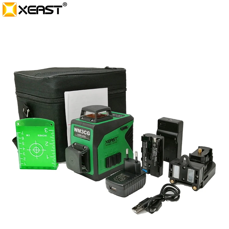 Xeast 2019 профессиональный лазерный уровень 12 линий 3D 360 вертикальный и