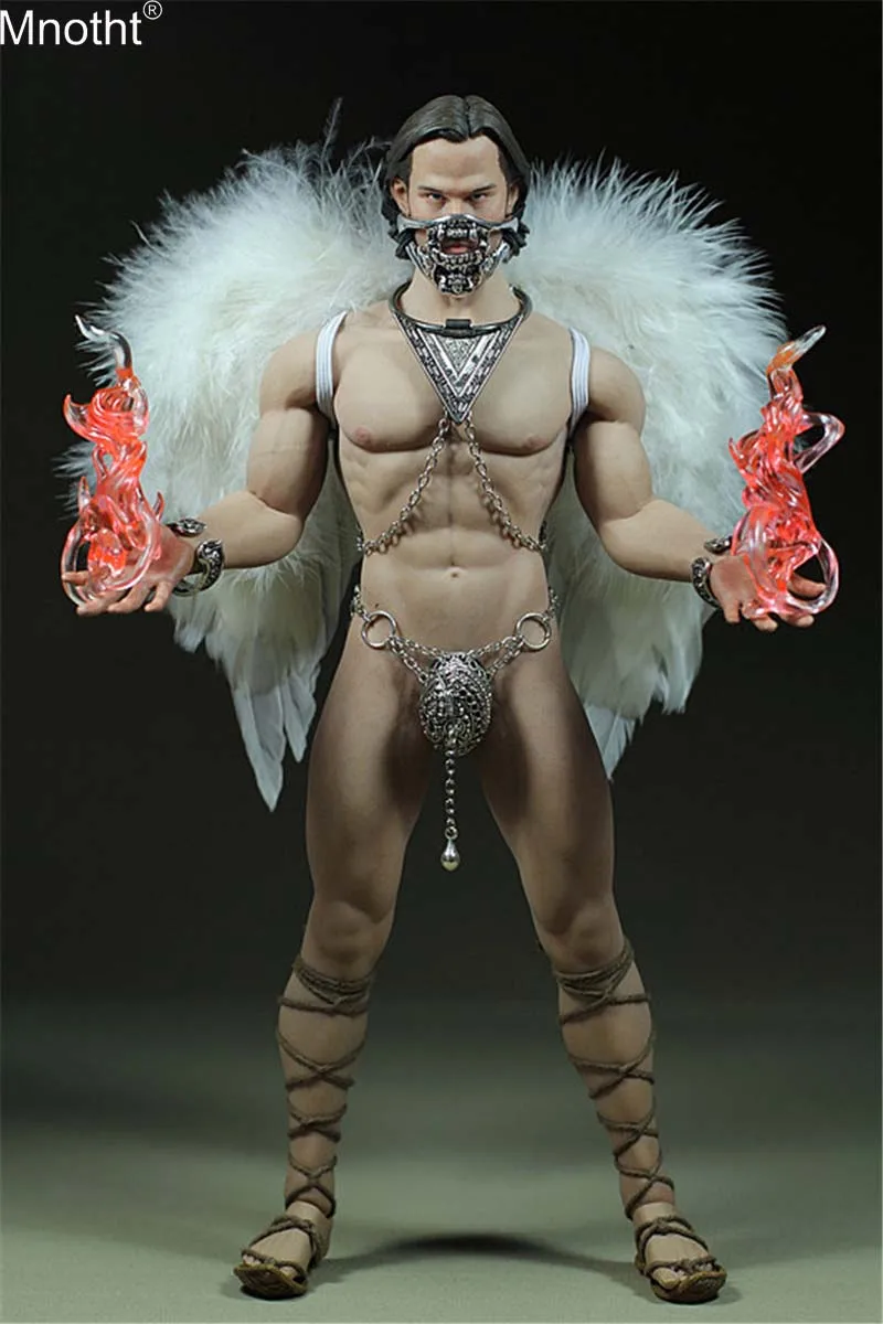 

Mnotht 1/6 Demon Angel Clothes Model Male Soldier Necklaces Corset Underpants Toy Suit Fit PH Steel Bone Glue for Action Figure