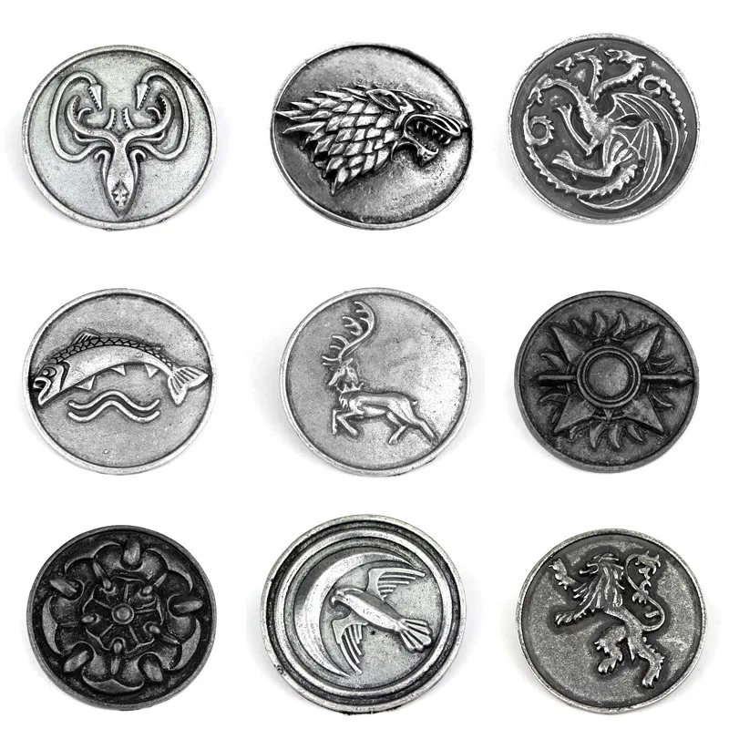 

Game of Thrones Song of Ice and Fire Brooch Hand of the King Lapel Inspired Authentic Prop Pin Badge Brooches Movie Jewelry