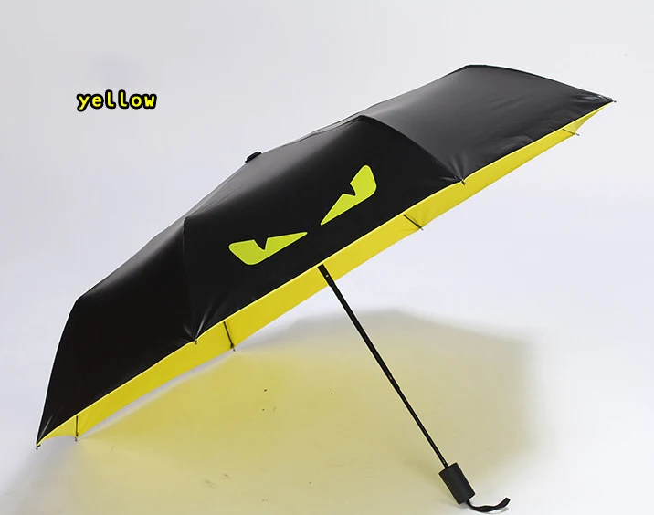 Только в том случае, Jime эльф со складным зонтом женщина для дождливой погоды с защитой от ветра для детей зонтик высокое качество 3-складной Зонт детский дождевик - Цвет: Yellow