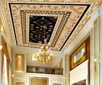 

custom photo wallpaper 3d ceiling murals Ethnic flowers 3d ceiling wallpaper for bathroom ceiling 3d wallpapers for wall