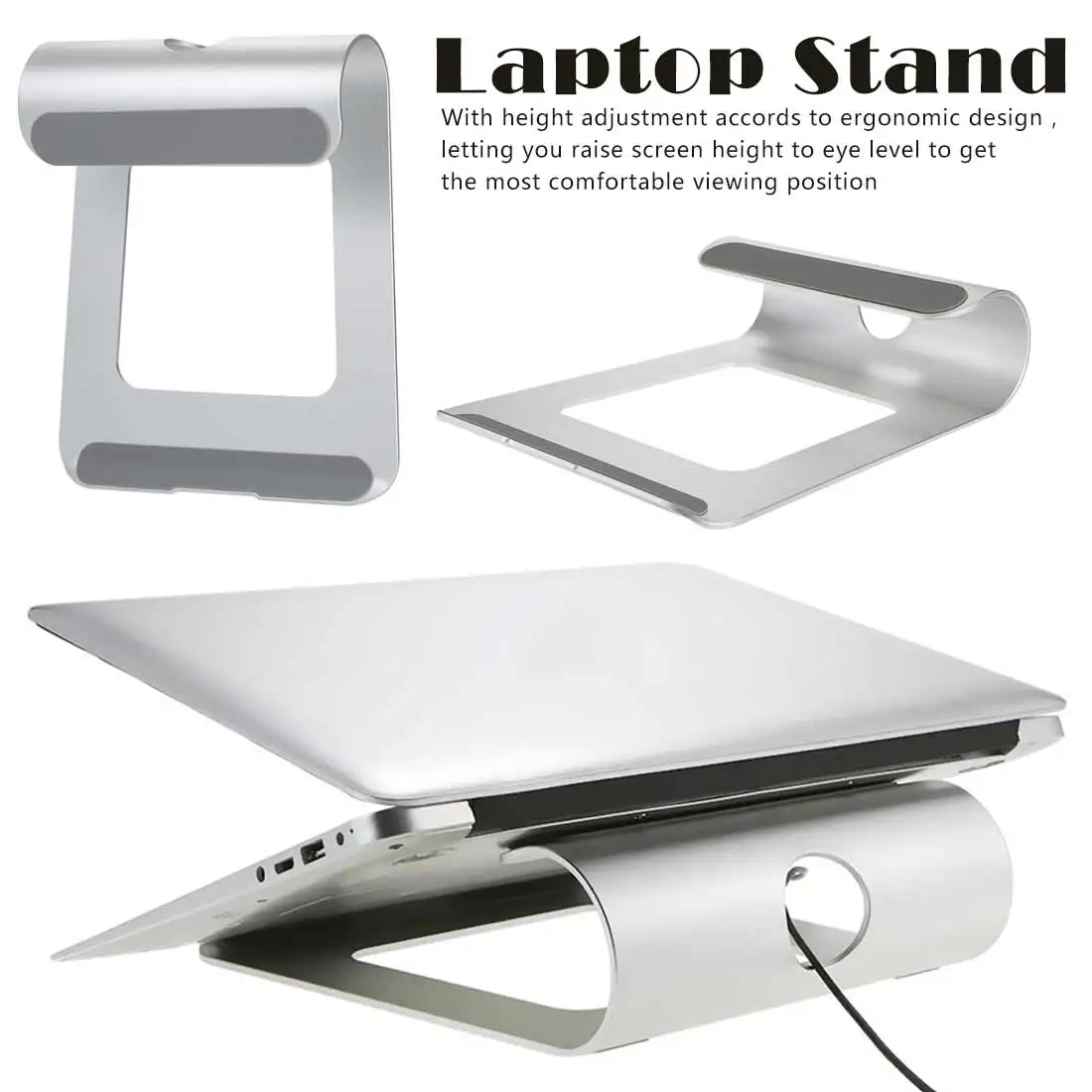 

Aluminum Laptop Stand Portable Lightweight for MacBook Pro Air Surface Cooling Support