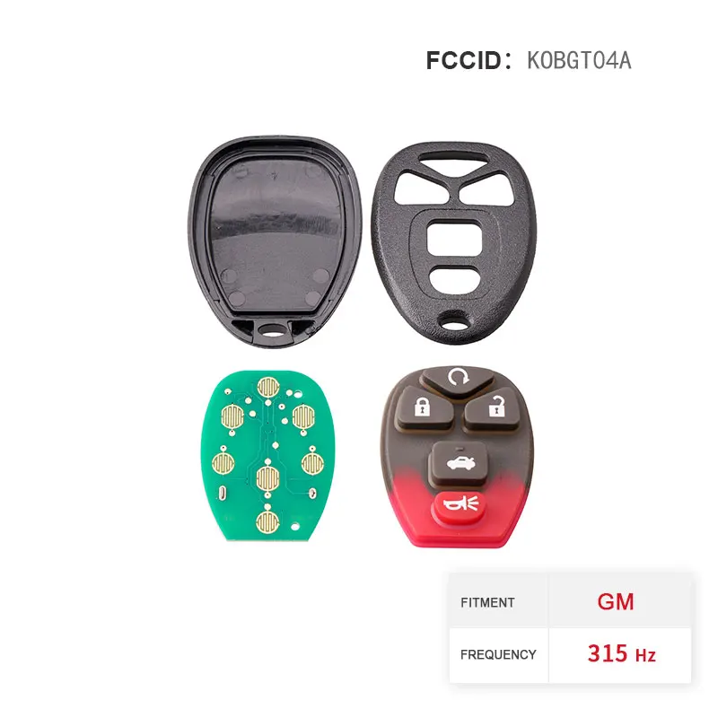 

Dzanken 5 Buttons Remote Car Key 315MHz for Pontiac G5 Solstice 2007 2008 2009 2010& Transponder Chip & Uncut Blade