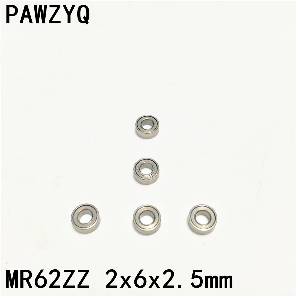 50 шт. MR62ZZ MR62 2Z 2x6x2 5 мм радиальный шарикоподшипник металлический экранированный