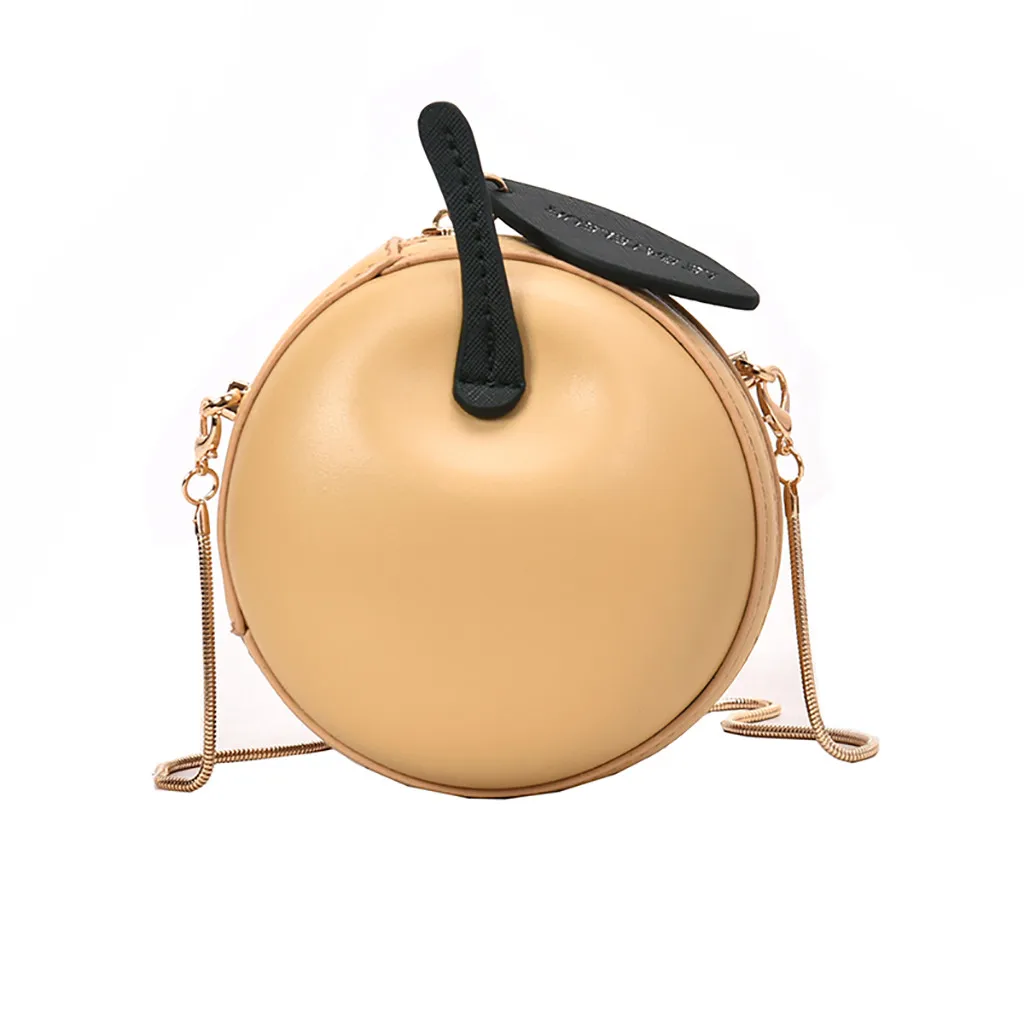 Женская сумка-мессенджер на одно плечо с изображением яблока, забавная сумка для хранения ярких цветов, маленькая милая круглая сумка