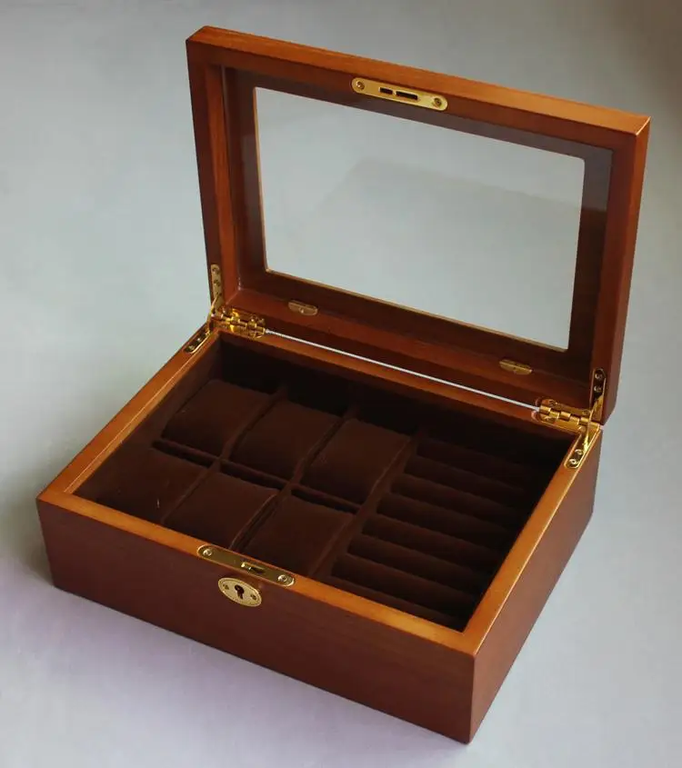 

Luxury Original wooden jewelry organizer 6- slot Watch Organizer wood ar watch storage box wooden watch box MSBH005b