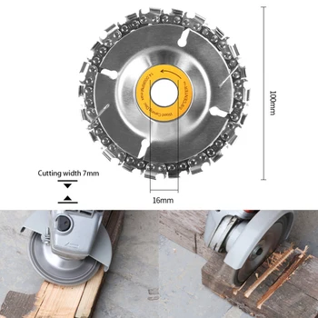 

4 Inch Wood Carving Disk Grinder Disc Chain Woodworking Saw Blade Cutting Blade Wood Slotted Saw Blade Angle Grinder