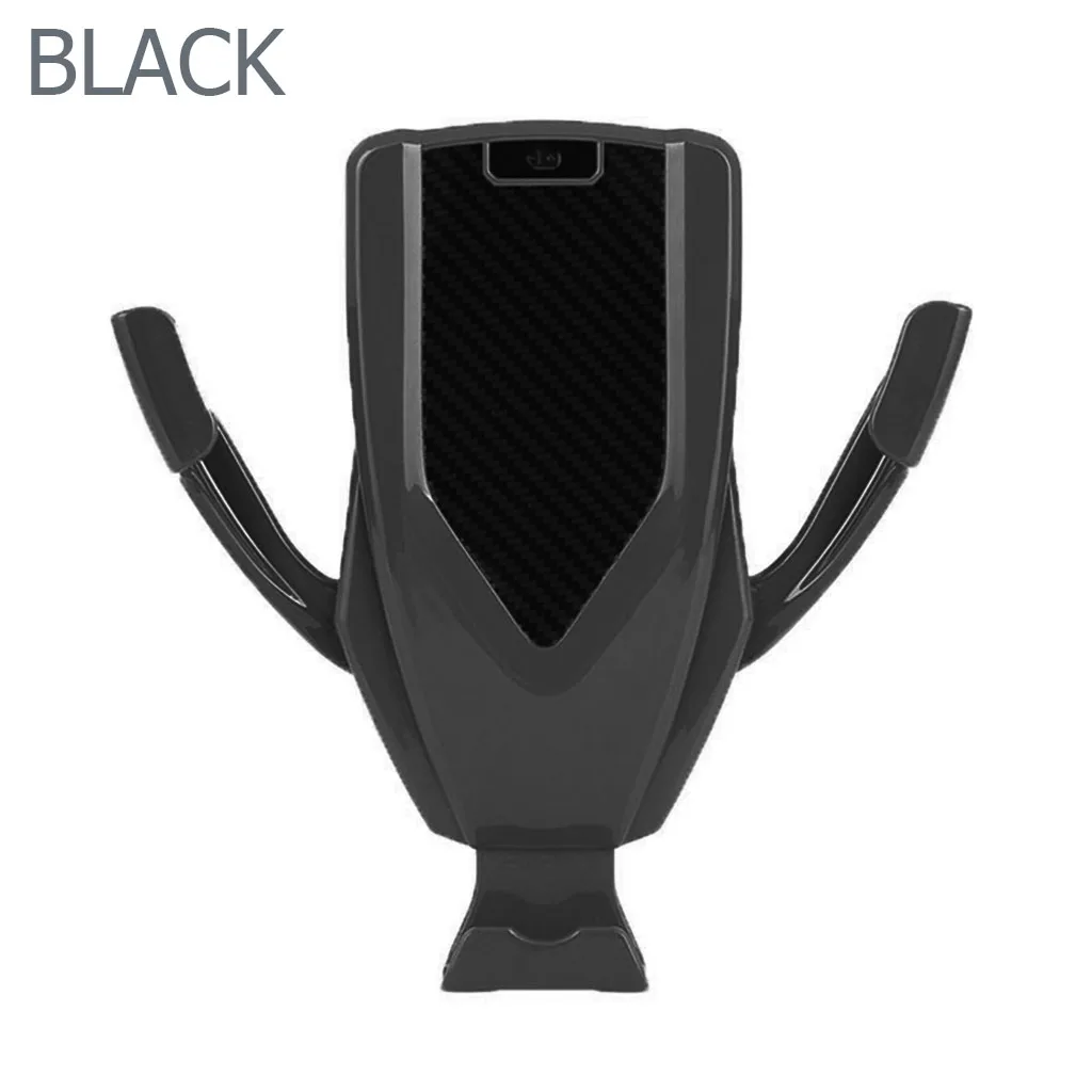 Car Qi Fast Wireless Charger Air Vent Car Holder Stand for iPhone XR XS Max X 8 10W Fast C MAR - Тип штекера: black