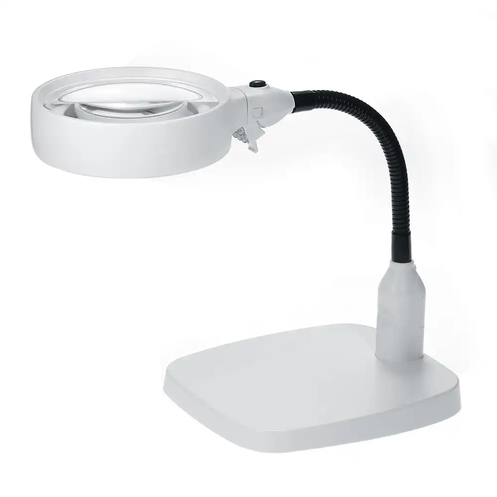 2 In 1 Led Desktop Magnifier Desk Lamp With 138mm 8x Lens Bright