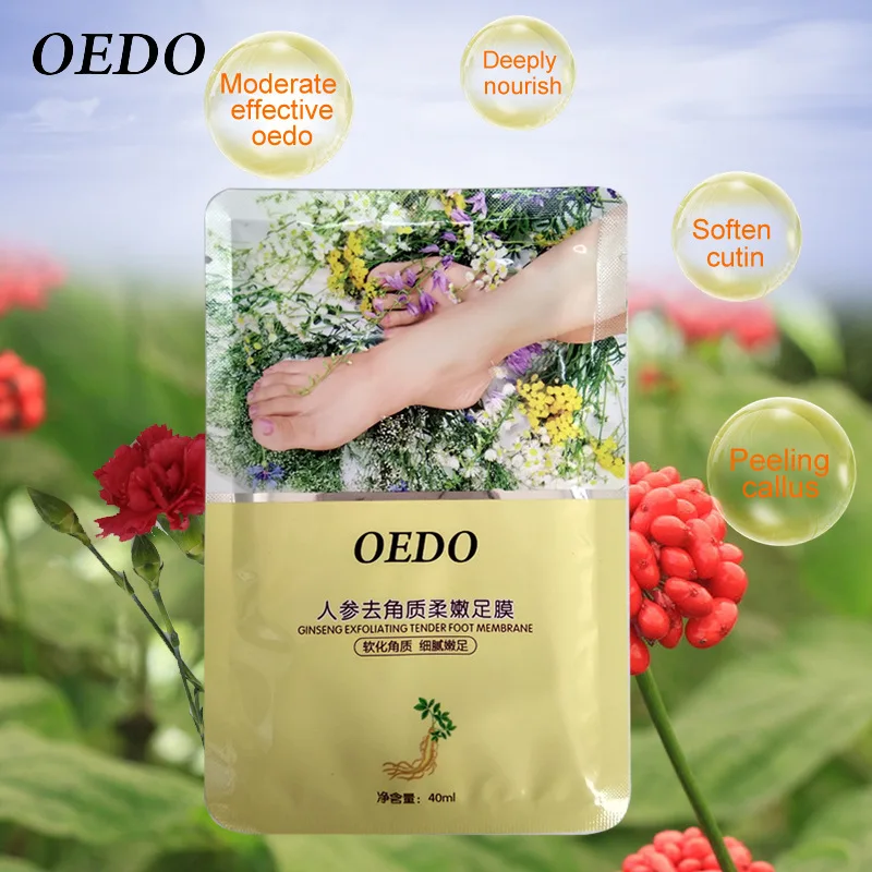 1 сумка = 2 шт OEDO пилинг для ног обновление маска удаление омертвевшей кожи гладкие