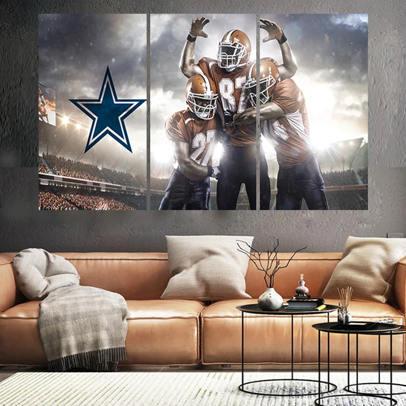 Ball Sport Poster Cowboys Team Paintings Wall Home Decor Dallas Picture ...