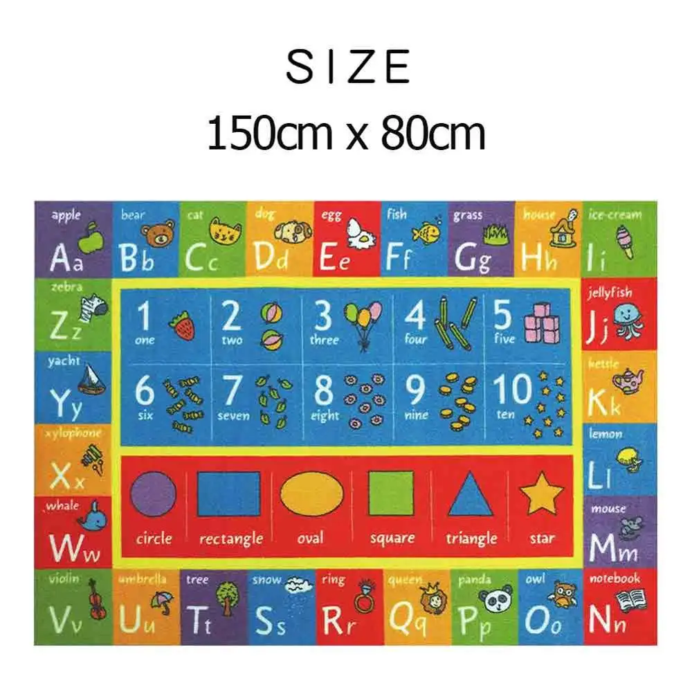 Мягкий детский игровой коврик милый мягкий красочный детский коврик для пикника детский коврик для ползания коврики с принтом Детский обучающий коврик - Цвет: B (150x80cm)