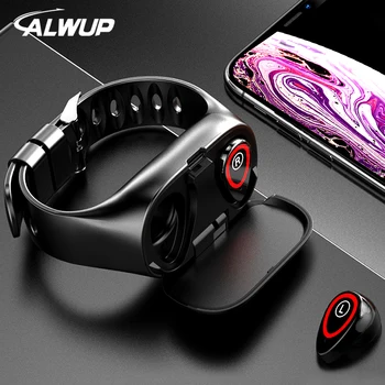 

M1 Bluetooth 5.0 Earphone Phone TWS Wireless Earphones with Smart Watch Heart Rate Monitor True HD Stereo headset Sport Earbuds