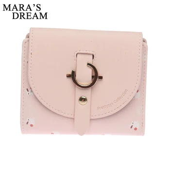 

Mara's Dream Hasp Clutch Wallets Women Floral Solid Ladies Short Wallet Brand Designer Card Photo Holder Change Purse for Female