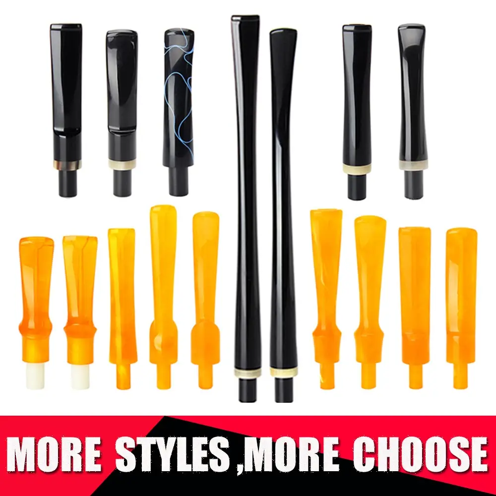 

MUXIANG Straight/Bent /long/ saddle Stem Tobacco Pipe Mouthpiece Fit 9 mm & 3mm filters for smoking pipe be0111-be0137