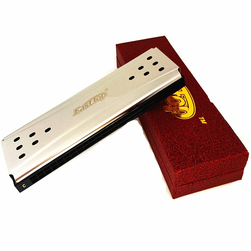 T24 2 Double sided double tone Harmonica Easttop 24 Holes Tremolo