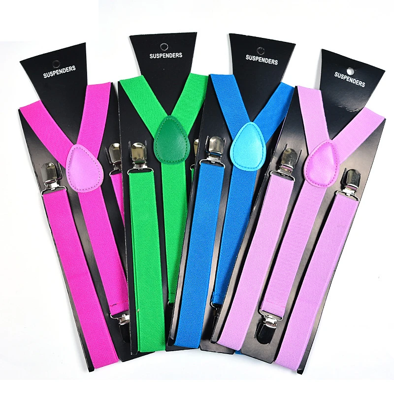 Hot Sale Adjustable Elasticated Adult Suspender Straps Unisex Women Men Y Shape Elastic Clip on