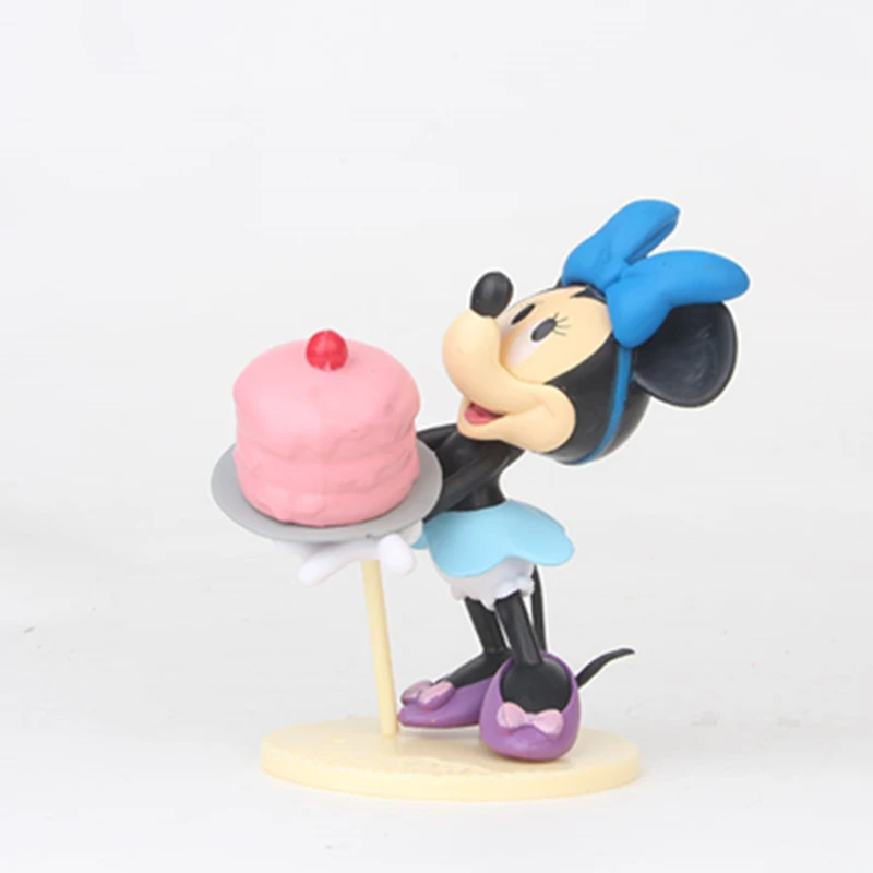 Disney10-12cm 6 шт. Микки Маус Минни Принцесса Утка Дональд фигурка Kawaii кукла игрушки коллекция детские подарки на день рождения