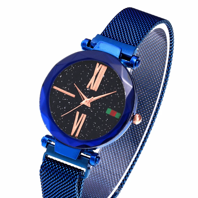 

New Fashion Women Watches Starry Sky Magnet Stainless Steel Wrist Watch Casual Luxury Female Quartz Wristwatches Gift