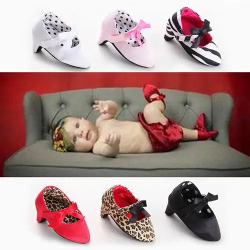 Noworodek dziewczynka księżniczka wysokie obcasy buty z miękką podeszwą buciki maluch dzieci Infantil Bow Leopard buty antypoślizgowe mokasyny