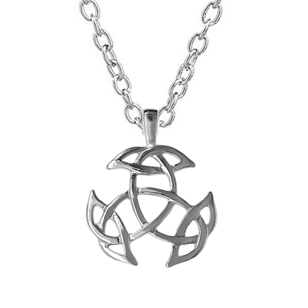 Divine Religious Symbol Jewelry Necklace Celtics Ireland Trinity Interwoven knot Metal Pendant