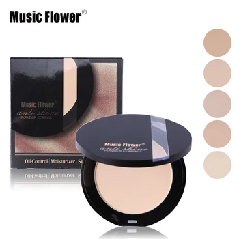 

Music Flower Mineral Pressed Powder Palette Makeup Press Powder Contour Compact Concealer Face Base Oil-control Silky Texture