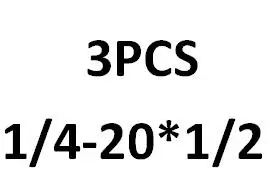 1/4-20*3/8,1/2,5/8. 3 Зубья 304 из нержавеющей стали британские шестигранные болты, GB5783 UNC американские шестигранные винты - Цвет: Белый