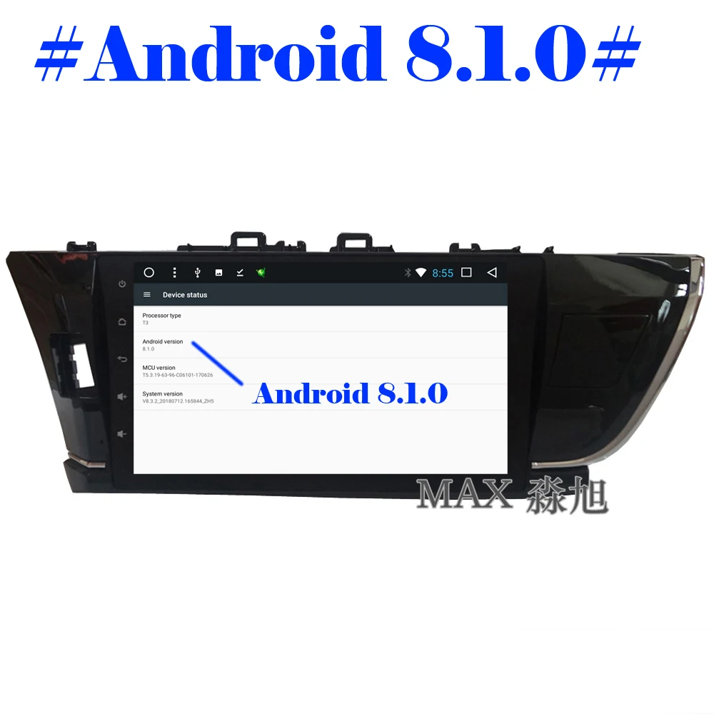 Best MAX Android 8.1.0 Car DVD Player for Toyota corolla 2014 2015 2016 Car Radio RDS BT 4G WiFi SWC GPS Navigation System Free Map 5