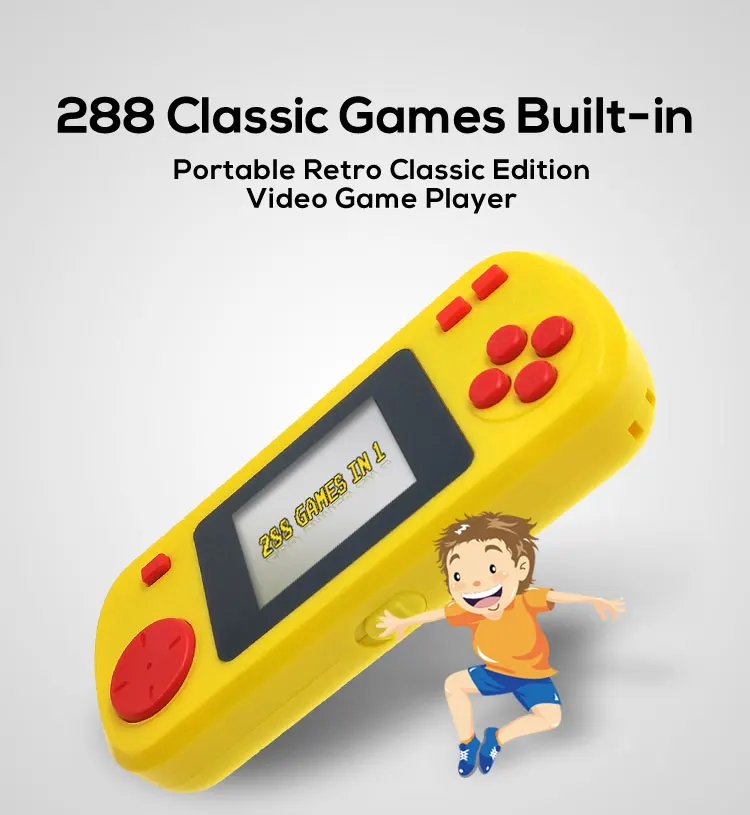 New Cheap 8 Bit mini Classic Handheld Portable Game Console Built in 288 No Repeat  Super Games