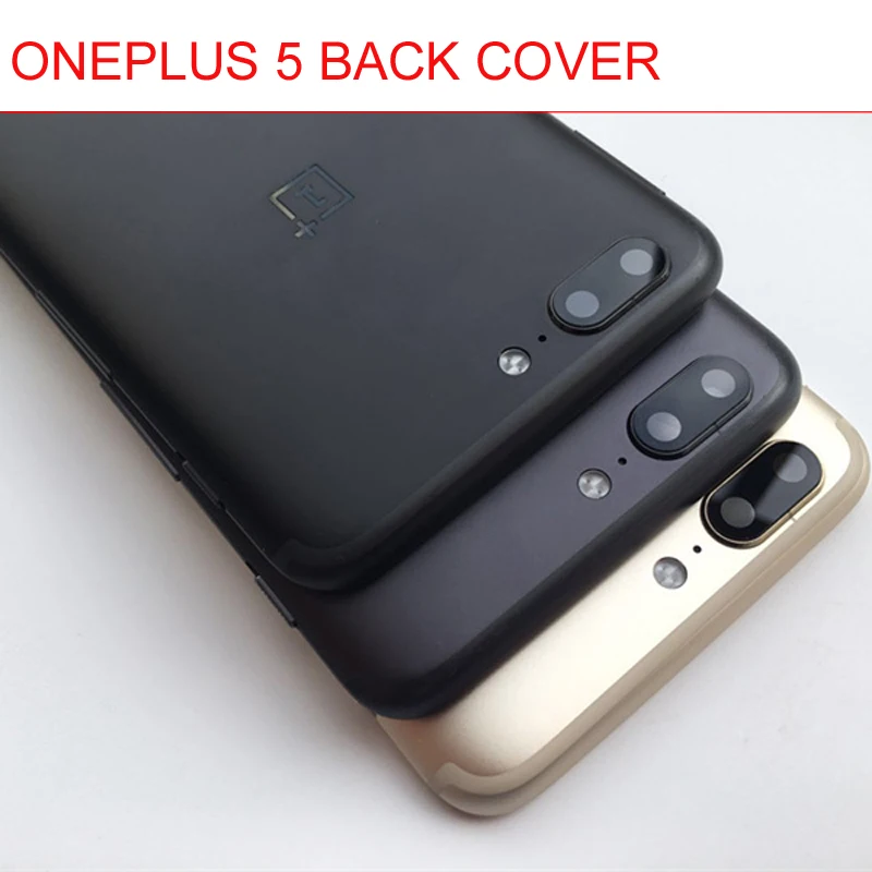 ONEPLUS 5 A5000 металлический задний корпус крышка задняя дверь батарейный чехол слот для карт/Боковая кнопка/стекло объектива с запасной частью