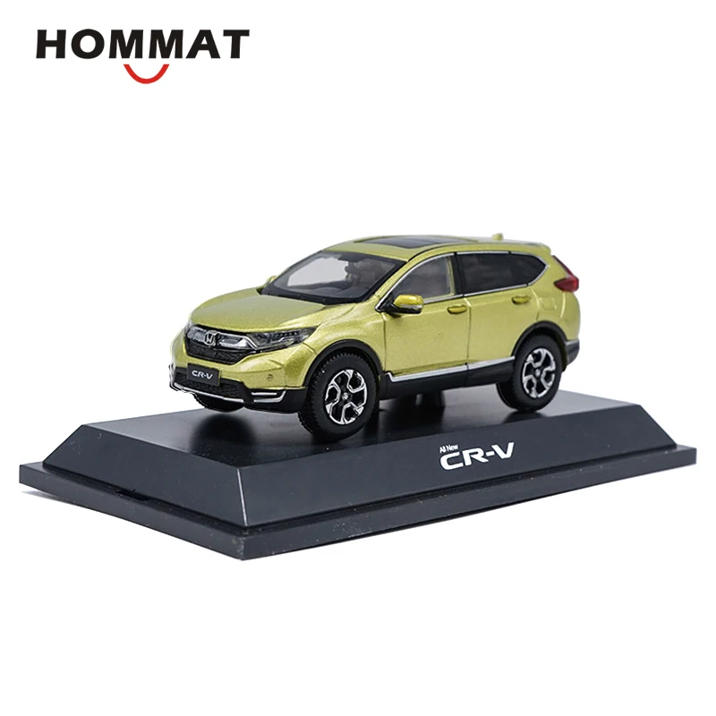 HOMMAT Simulation 1/43 Honda CR-V внедорожник CRV модель автомобиля сплав 1:43 литая игрушка модели автомобилей автомобили игрушки для детей - Цвет: Yellow