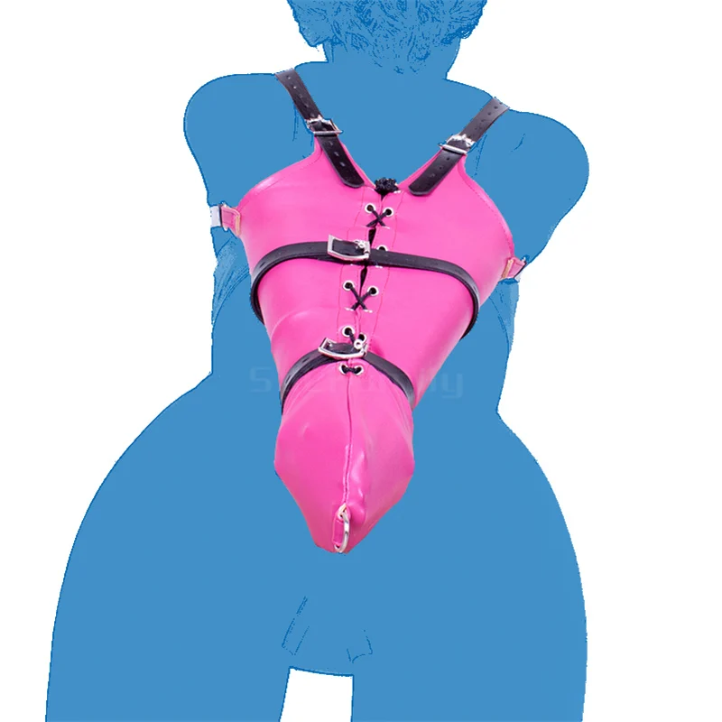 Lace-Up Style Leather Harness Arms Restraints Bag Adjustable Lockable Bondage Belt Juegos Eroticos Hands Bondage Kit Sex Toy 6