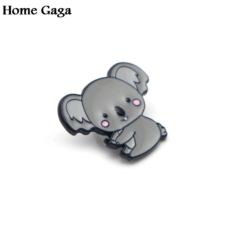 Homegaga Koala медведь сделай сам цинковый галстук мультфильм забавные булавки рюкзак