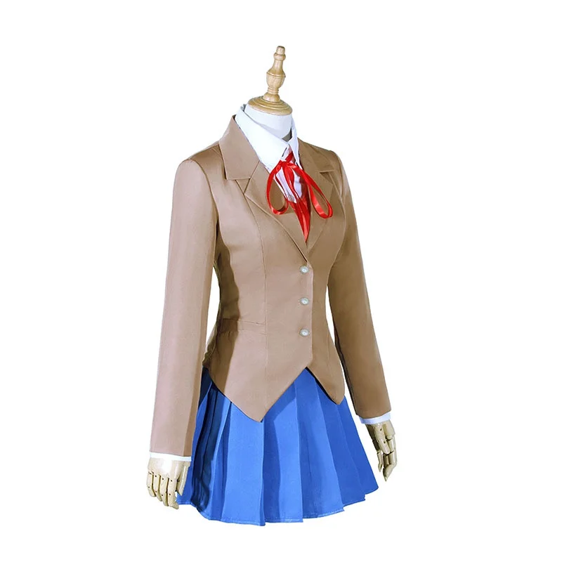 Игра Doki Literature Club Monika Sayori Yuri Natsuki карнавальный костюм школьная форма для девочек